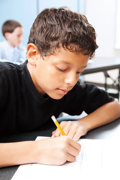 Intelligent Student Takes Test — Stock Photo, Image