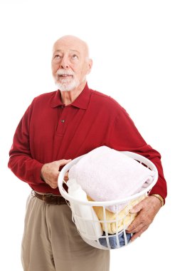 Man Hates Laundry clipart