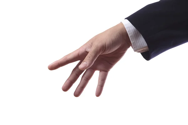 Businessmans hand når för något — Stockfoto