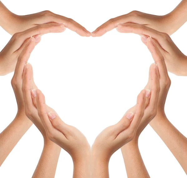 Hands make heart shape Stock Photo