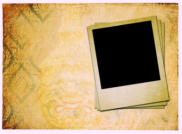 Vintage Tapete Hintergrund mit Photoframe — Stockfoto
