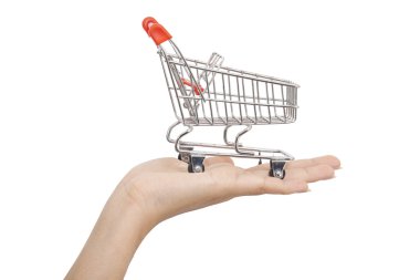 izole: alışveriş sepeti yandan