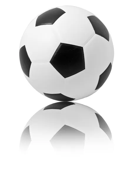 Футбольный мяч с рефлексом — стоковое фото