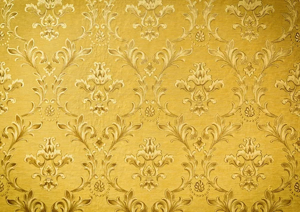 Papel de parede floral dourado sem costura de luxo — Fotografia de Stock