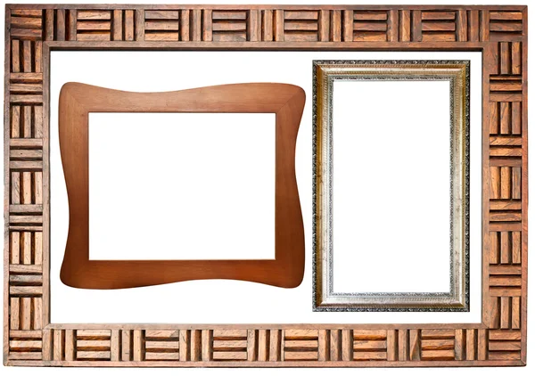 Isolated wooden Photo Frame — Stock Photo, Image