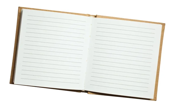 Caderno isolado em branco — Fotografia de Stock