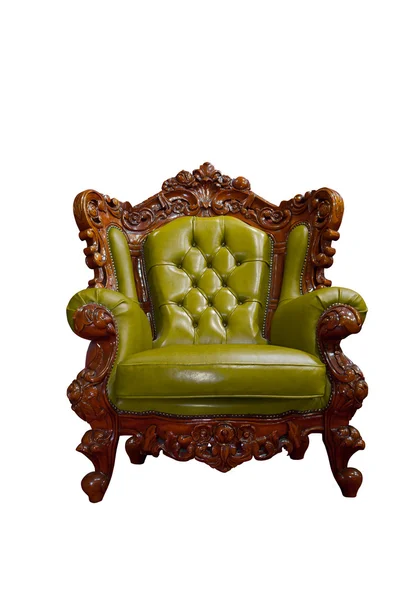 Изолированный: роскошное кожаное кресло на белом фоне — стоковое фото
