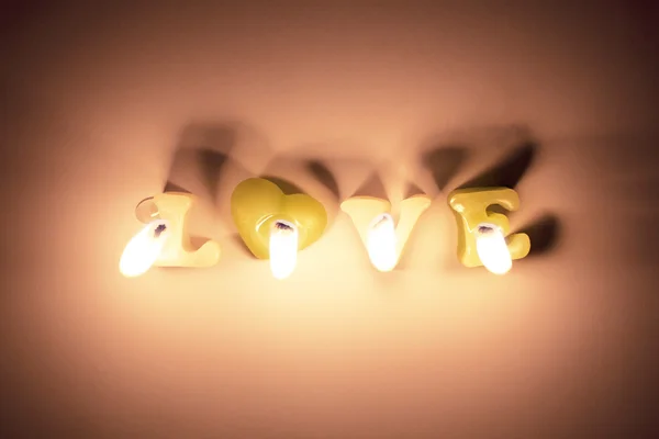 Love candle — Stock Photo, Image