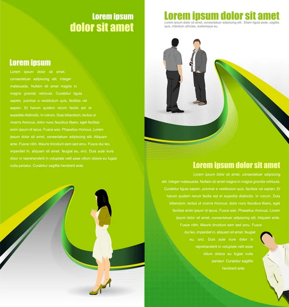Vector green abstract background for brochure — Stock Vector