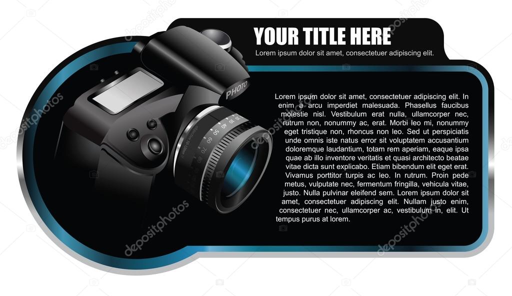 Vector background element with camera