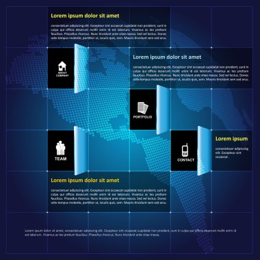 Modern vector infographic corporate background with icons