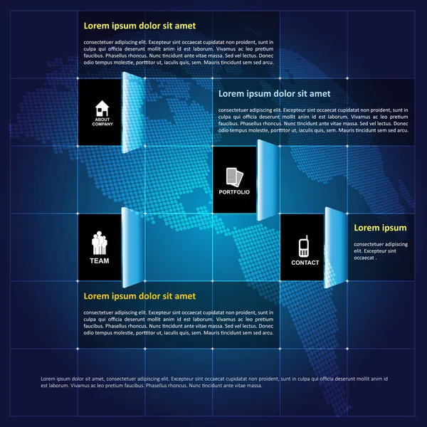 Moderní vektorový infographic firemní pozadí s ikonami — Stockový vektor