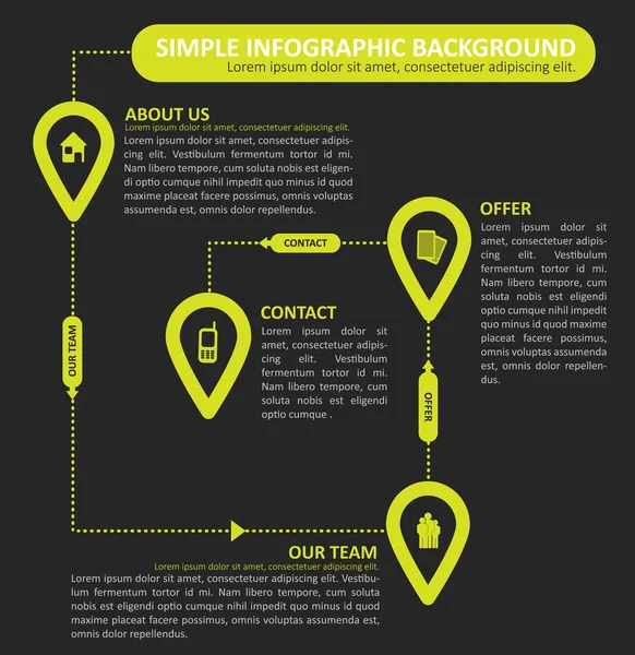 Semplice schema di sfondo vettoriale infografica della società — Vettoriale Stock