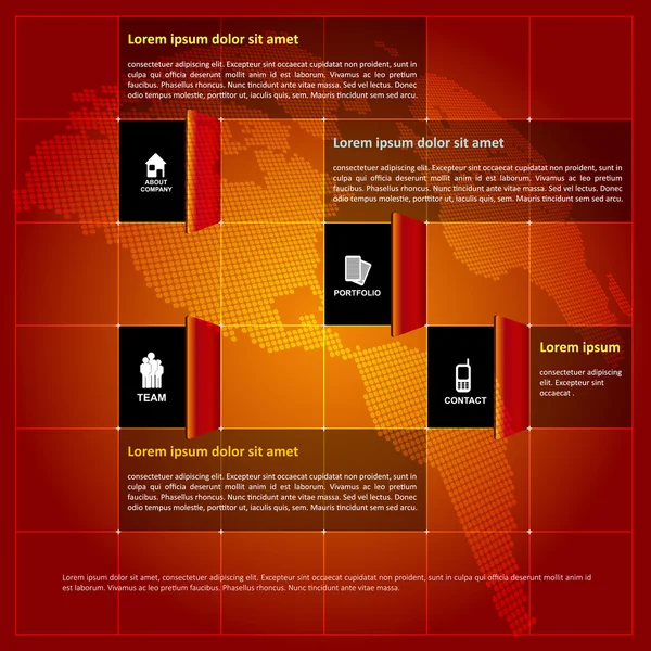 Moderne vector infographic corporate achtergrond met pictogrammen — Stockvector