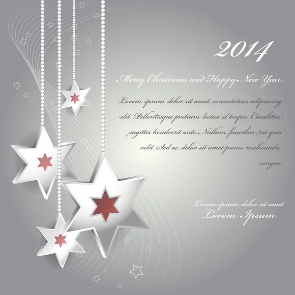 クリスマスの純粋な銀のベクトルの背景 — ストックベクタ