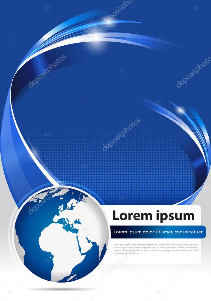 Abstract blue background of brochure for company