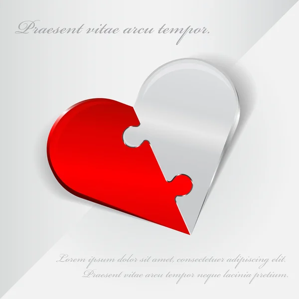 Vektor valentine abstrakt bakgrund med fällbara hjärtat — Stock vektor