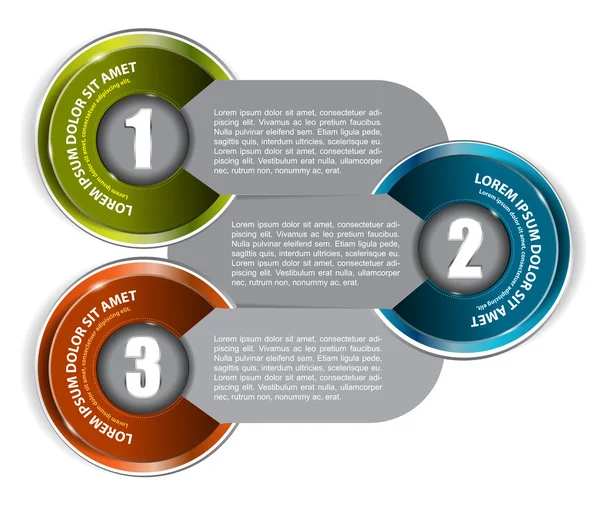 Üç adım ile renkli vektör arka plan — Stok Vektör