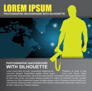 ayakta silhouette fotoğrafçı ve kıtada ba