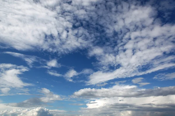 Cielo blu con nuvole primo piano — Foto Stock