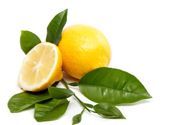 Fresh fruit. Lemon, isolated on a white background. — Stock Photo, Image