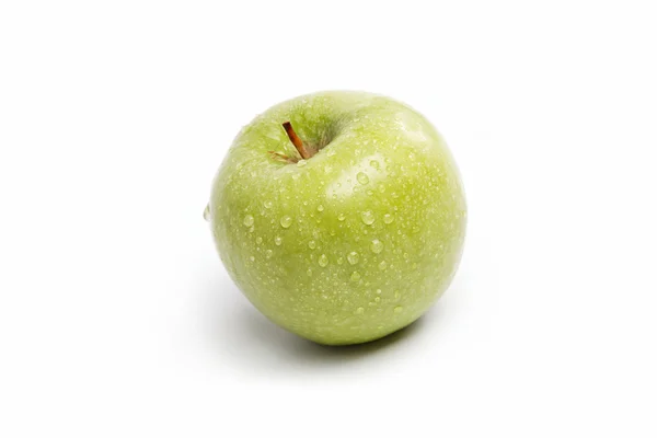 Frutas frescas. Manzana aislada sobre un fondo blanco . — Foto de Stock