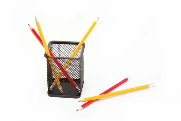 Kurşun kalemler. beyaz izole Kırtasiye — Stok fotoğraf