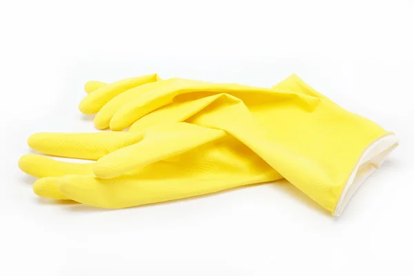 Gumové rukavice na bílém pozadí. — Stock fotografie