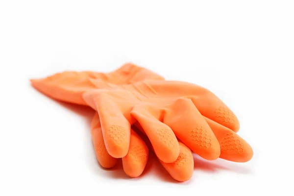 Rubber gloves on a white background. — Stock Photo, Image