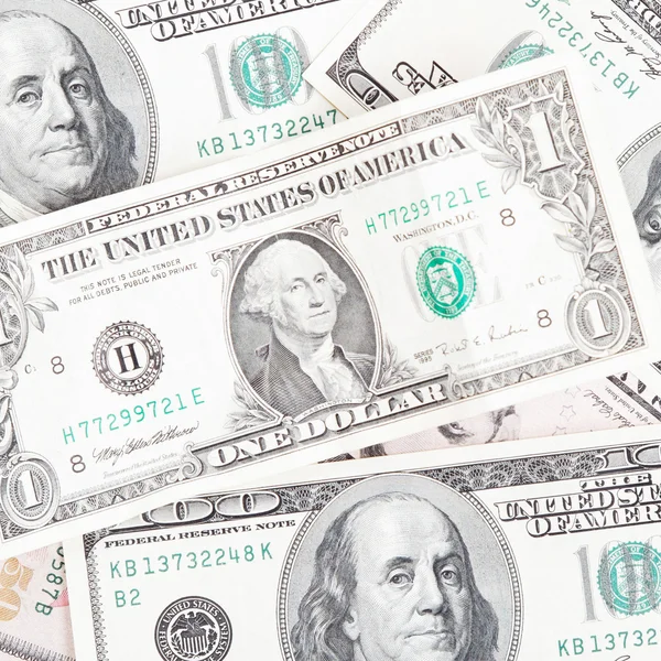 Hintergrund mit Geld amerikanische Dollarscheine. — Stockfoto