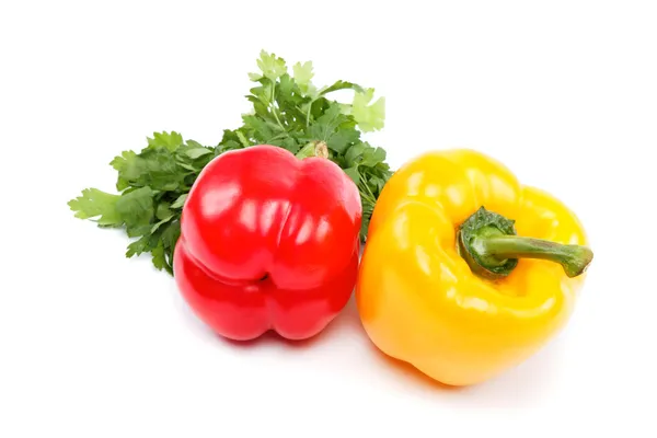 Egészséges étel. friss zöldség. paprika, fehér alapon. — Stock Fotó