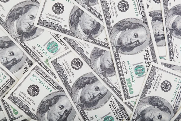 Background with money american hundred dollar bills — Stock Photo, Image