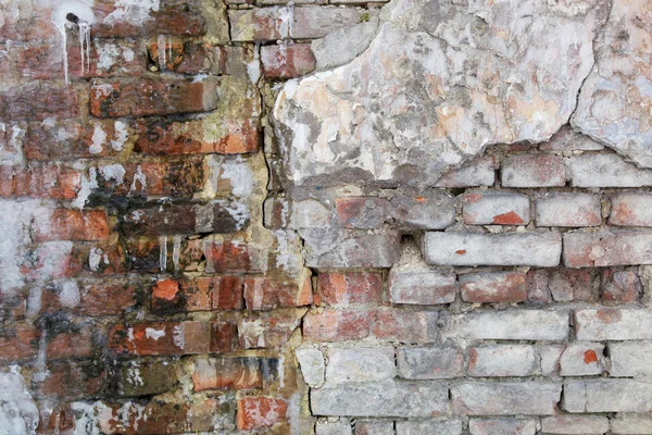 Alte Ziegelmauer als Hintergrund. — Stockfoto