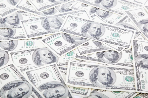 Hundred Dollar Bills for background. — Stock Photo, Image