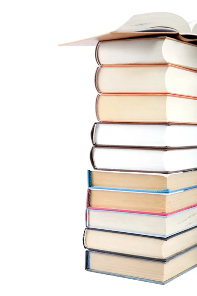 A stack of books on a white background. — Stock Photo, Image