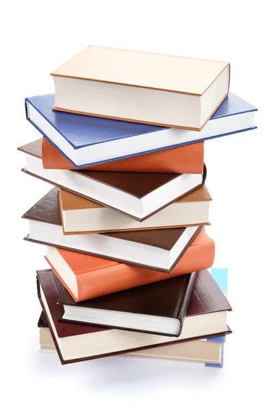 A stack of books on a white background. — Stock Photo, Image