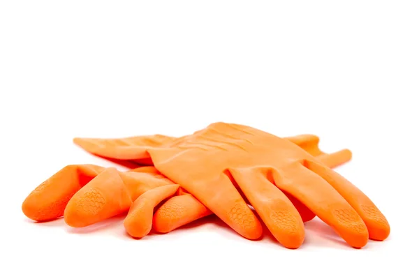Rubber gloves on a white background. — Stock Photo, Image