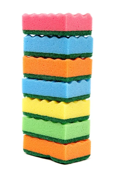 Stack of cleaning sponges. — Stock Photo, Image