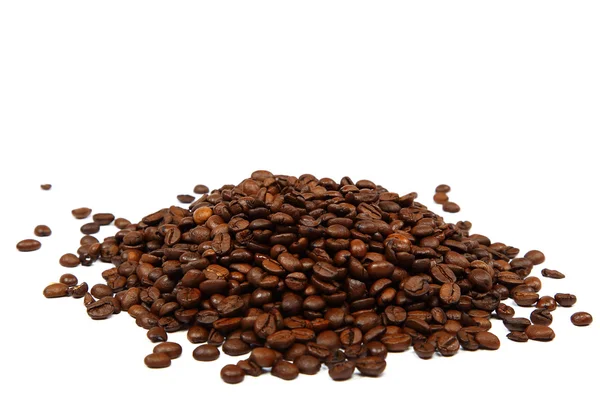 Roasted coffee beans on white background. — Stock Photo, Image