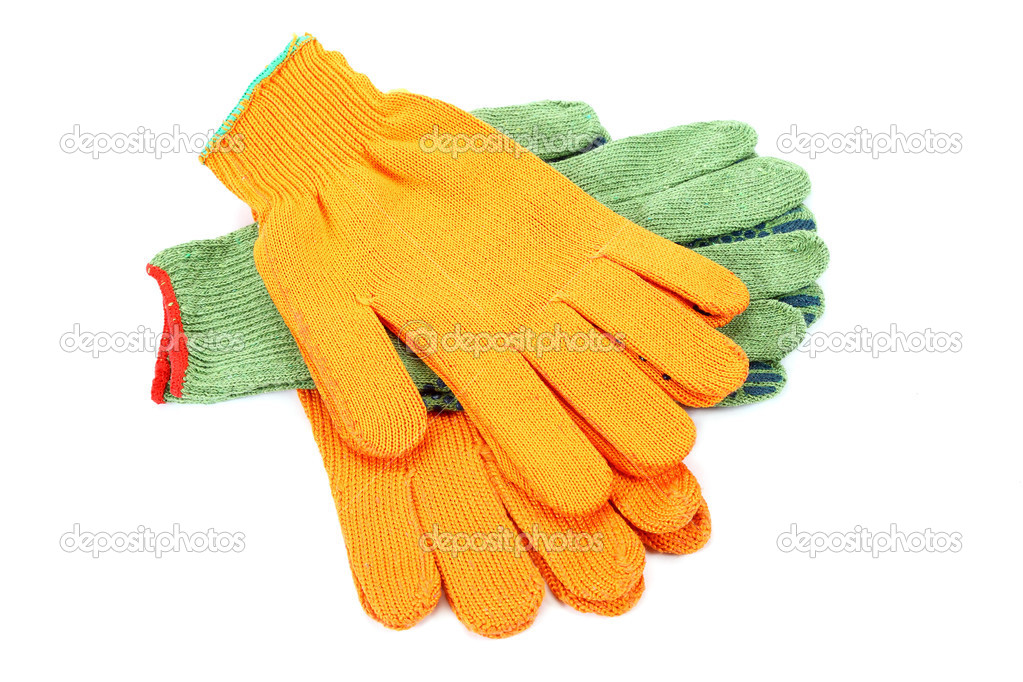 Two pairs of work gloves.