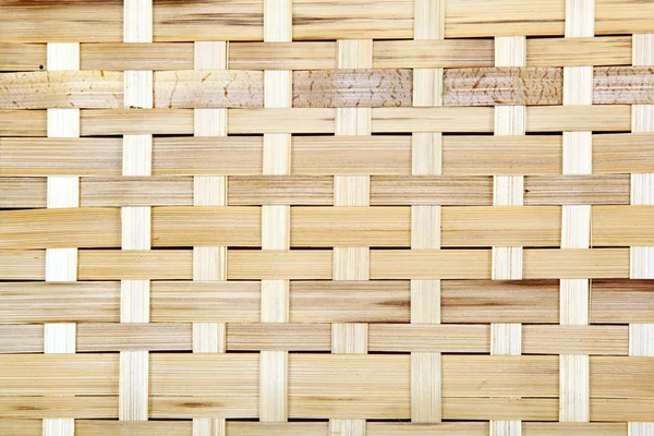 Rejilla de madera, el fondo de madera tejida. Textura de madera de bambú . — Foto de Stock