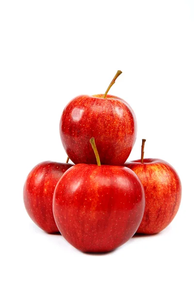 Fresh red apples on white background. — Stock Photo, Image