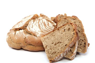 Beyaz arkaplanda dilimler.