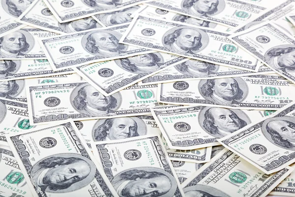 Background with money american hundred dollar bills — Stock Photo, Image