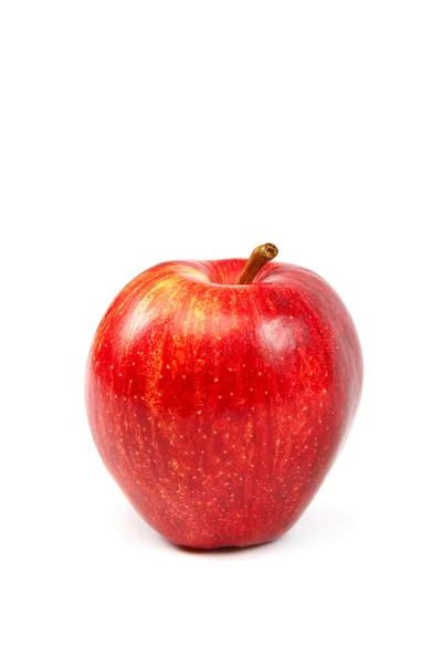 Pomme rouge sur fond blanc. — Photo