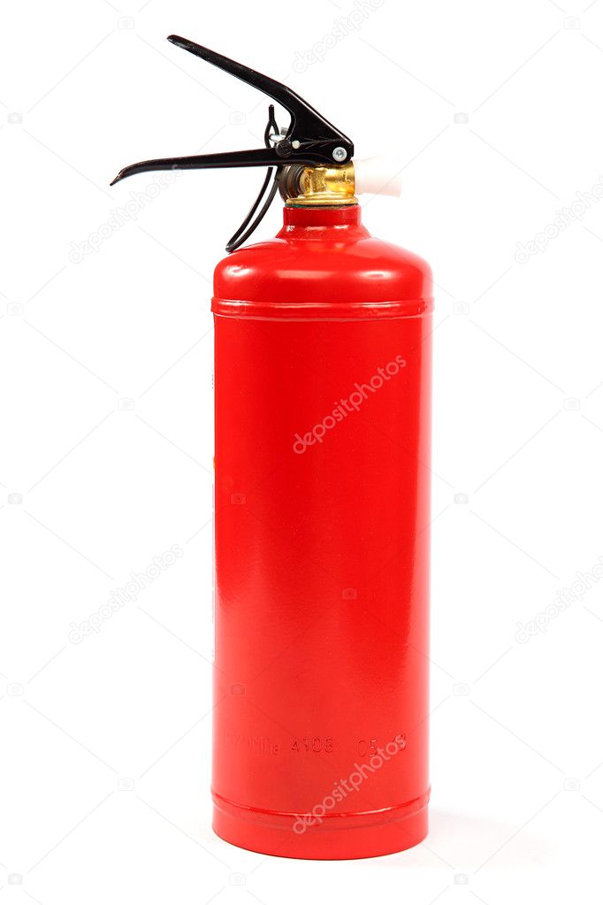 Fire extinguisher isolated on a white background.