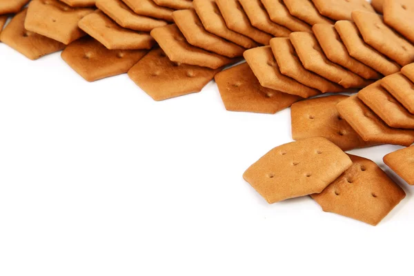 Biscoitos de bolacha isolados em um fundo branco . — Fotografia de Stock