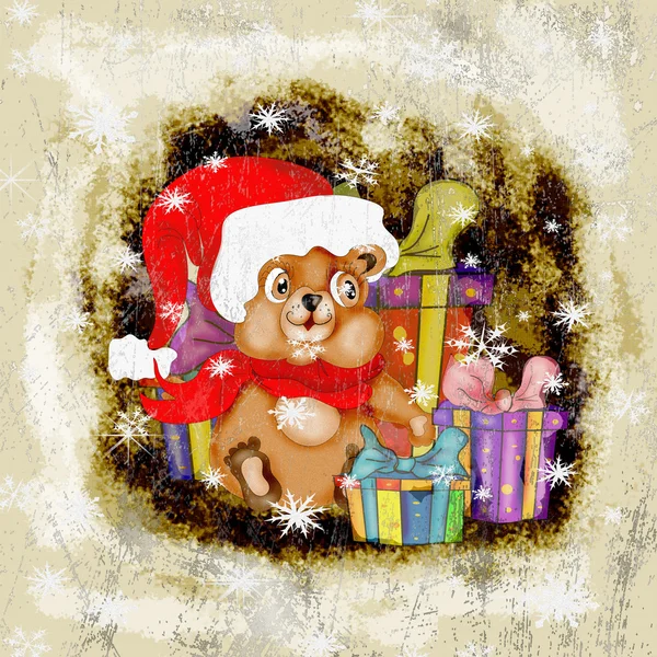 Santa Bear — Stock Photo, Image