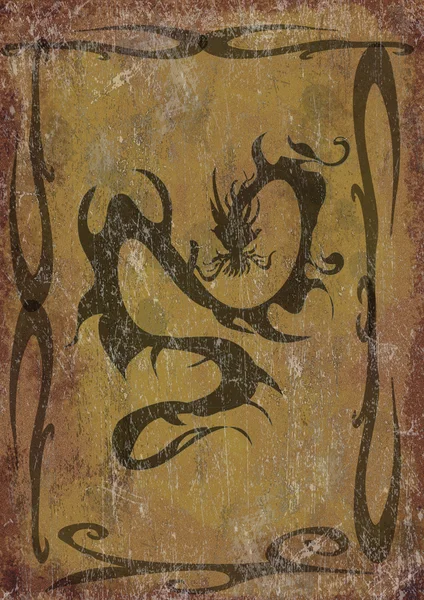 Dragon manuscript — Stockfoto