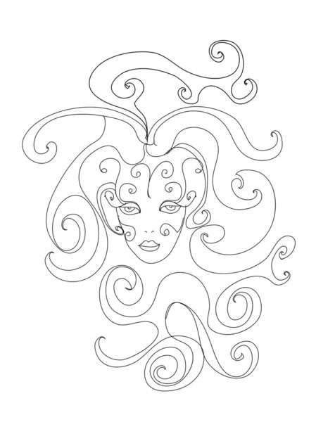 Tatouage visage — Image vectorielle